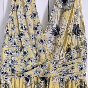 Zara yellow floral dress